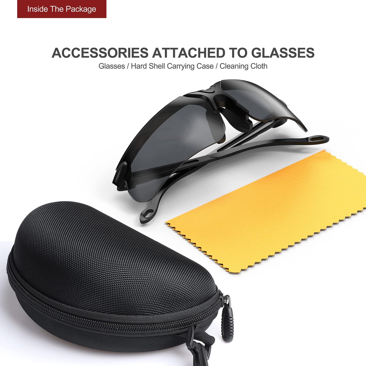 xaegistac Shooting Glasses with Case Anti Fog Hunting Safety Glasses for Adults