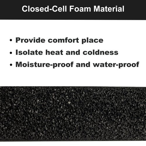 UCOMFEEL Waterproof Stadium Seat Cushions 2 Pack with Cut in Handle, 15.4x13x1.2 inches, Lightweight & Portable Foam Stadium seat pad, Set of 2 (Black)