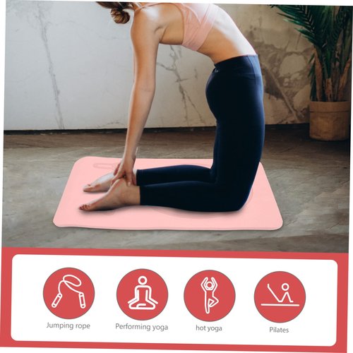 HEMOTON Non Slip Jump Rope Mat Thickened Exercise Mat Portable Fitness Training Accessory for Home Workouts Soundproof and Shock Absorbing Design