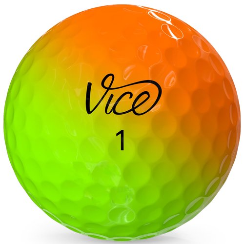 LostGolfBalls - 12 Vice Pro Plus Shade Yellow & Orange Used Golf Balls, Good/AAA Quality