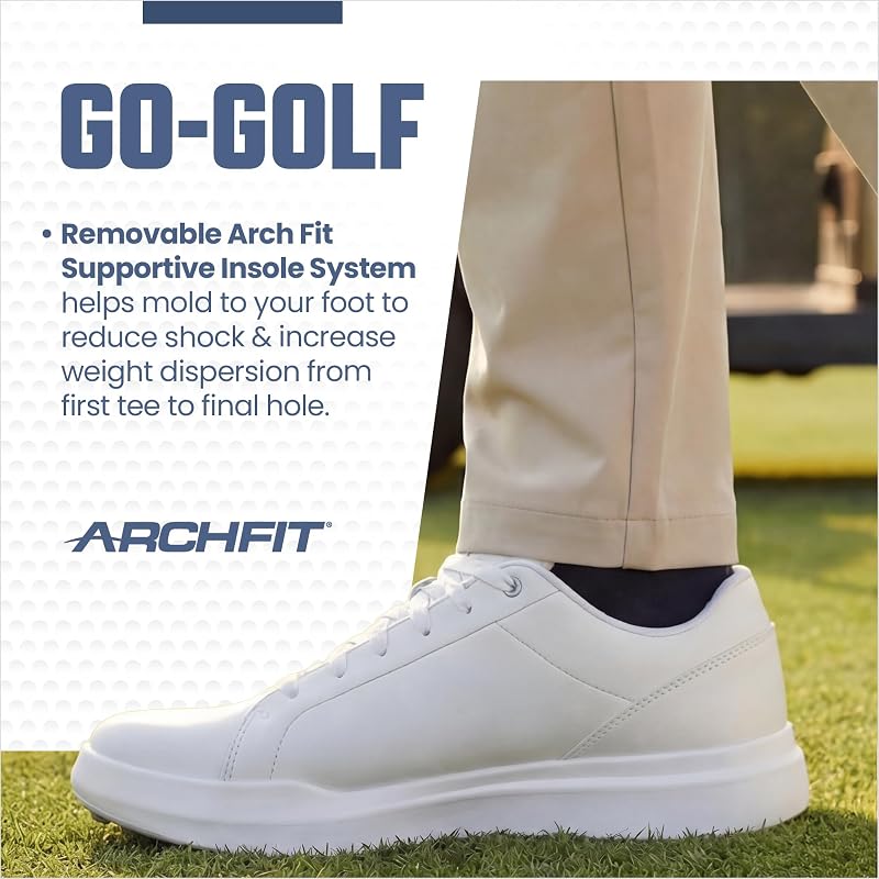 Skechers GO GOLF Drive 6 Waterproof Leather Golf Shoes - White 8