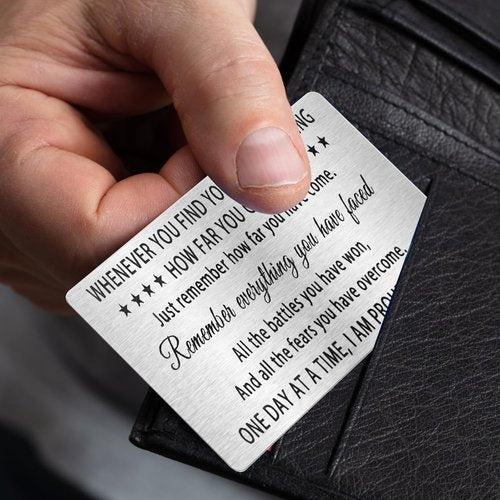 Sobriety Gift for Men Women Sober Gifts One Step at A Time Gifts Pocket Compass Black Beaded Bracelets Sobriety Cards Alcoholics Anonymous Milestone AA NA Recovery Addiction Gifts