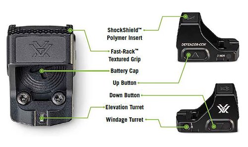 Vortex Optics Defender-CCW Micro Red Dot Sight - 3 MOA
