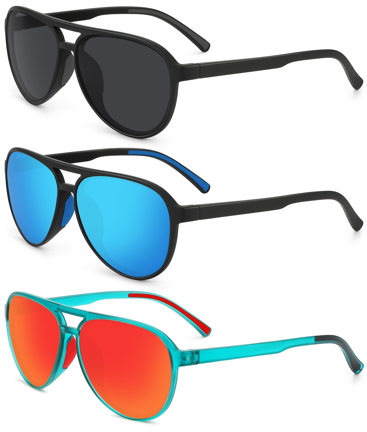 STORYCOAST Polarized Aviator Sunglasses for Men Women Classic Retro Aviators Sports Driving Running Sun Glasses
