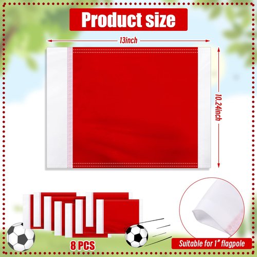Mepase 8 Pcs Soccer Corner Flags - Referee Flags for Football Field Training and Practice