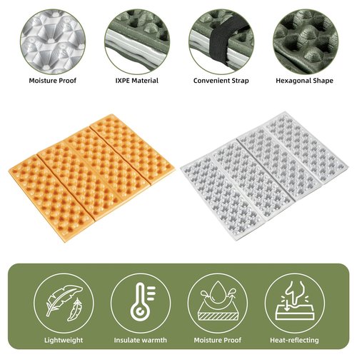 QUNATURE Stadium Seat Pad Folding Mat Camping Foam Pad Lightweight Portable Hiking Seat Pad Z Seat Cushion for Backpacking