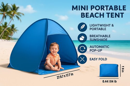 Mini Beach Tent,Laptop Sun Shade,Dog Shade for Outside,Laptop Tent,for Working Outside,Head Pop Up Canopy,Automatic Portable Mini Pop Up Tent for Camping Hiking Picnic (Yellow Orange)