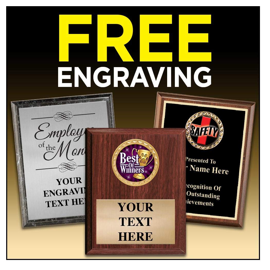 1x2.5 Small Gold Engrave Plate For Custom Team Award, 12" x 12 1/2" Power Of A Team Perpetual Plaque Award With Free Personalization With Custom Engraving