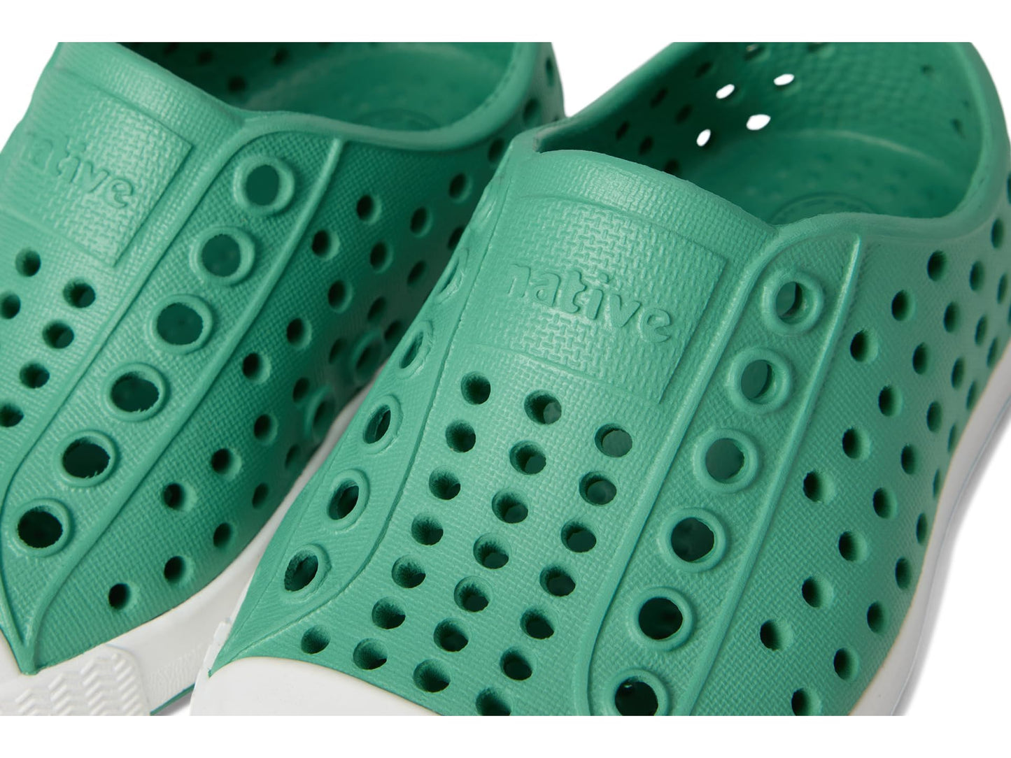 Native Shoes Unisex-Kids Jefferson Sneakers, Alpine Green/Shell White, 1 Little Kid