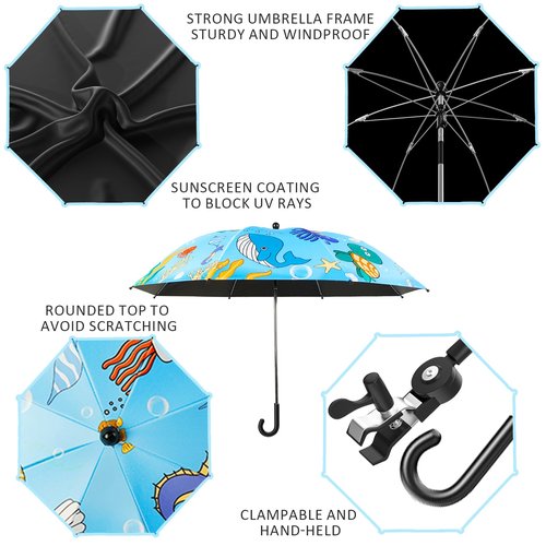 BUSYSIR 2 Pack Kids Camping Chair - Kids Beach Chair with Umbrella - Foldable Storage Cup Holder Durable, wear-Resistant, Non-Slip, Lightweight Design for Beach, Patio, Outdoors, Lawn (Pink+Blue)