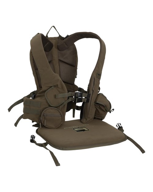 Banded Air Elite Turkey Vest – Lightweight, Breathable Hunting Vest with Padded Seat & Multiple Pockets (Oak Brown, One Size)