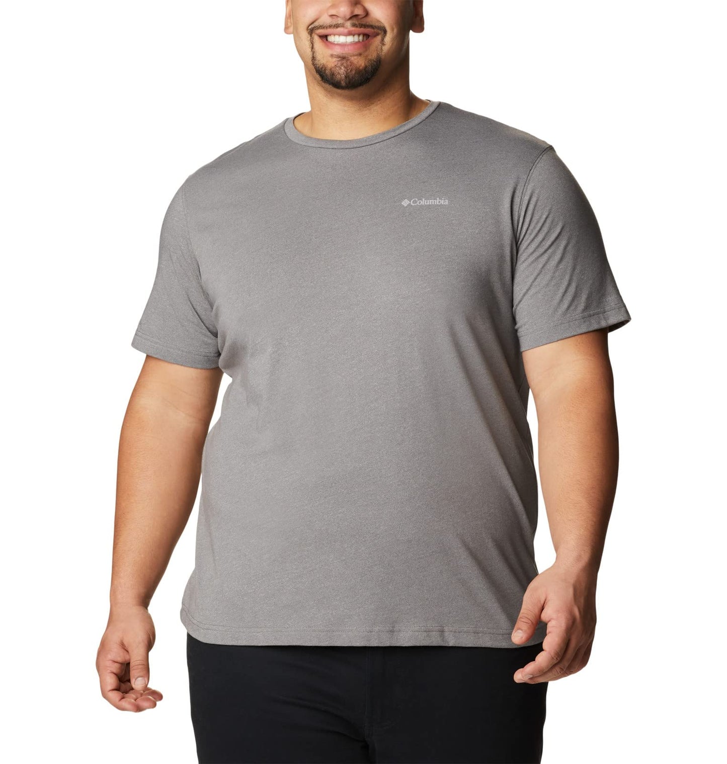 Columbia Mens Thistletown Hills Short Sleeve T-Shirt, City Grey Heather, X-Large Tall