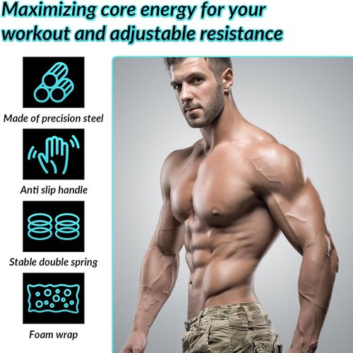 Twister Arm Trainer, 60-110 Lb Adjustable Chest Workout Equipment, Twister Arm Exerciser Shoulder Muscle Training Portable Removable Design for Home Fitness