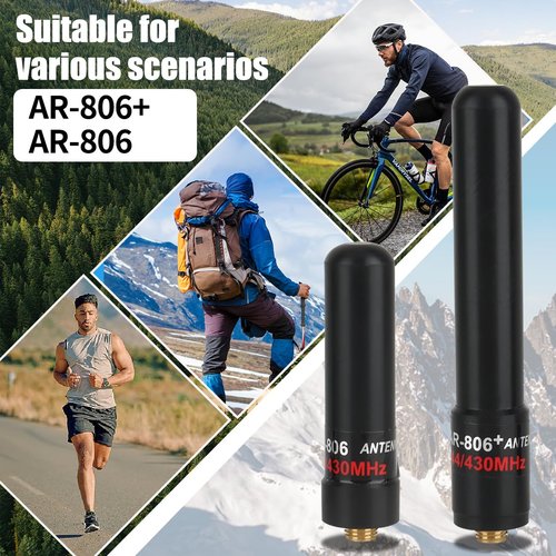 ABBREE Dual Band VHF UHF 136-174MHz 400-470MHz Ham Radio Antenna SMA-Female Short Stubby Antenna for Baofeng UV-5R 5RM BF-F8HP/Pro K5PLUS UV-21R AR-152 Radio Accessories,2Pack(1.96-Inch+3.14-Inch)