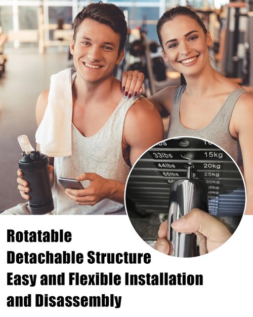 EFZ Gym Pin Extender for Weight Stack 10mm Cable Machine Adapter Compatible with 2'' (50.8mm) Weight Plates Heavy Duty Steel Extension for Home & Commercial Gym