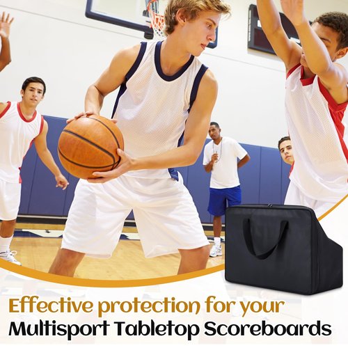 Suzile 24" x 16" x 10" Portable Electronic Basketball Scoreboard Bag Tabletop Digital with Remote Inner Umpire Bag Compatible with SK2229R or SK999 Multisport Tabletop Scoreboards