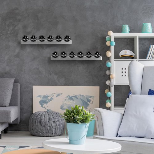 Bekith 2 Pack Hockey Puck Display Case for 6 Pucks, Wall Mount Acrylic Clear Puck Holder, Display Stand Perfect Showcase for Living Room Bedroom Decoration