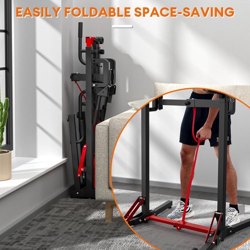 ONETWOFIT Foldable Power Tower Pull Up Bar Station, Multi-Function Adjustable Height Dip Station for Home Gym Workout, Strength Training Fitness Equipment, Pull Up Stand 360LBS