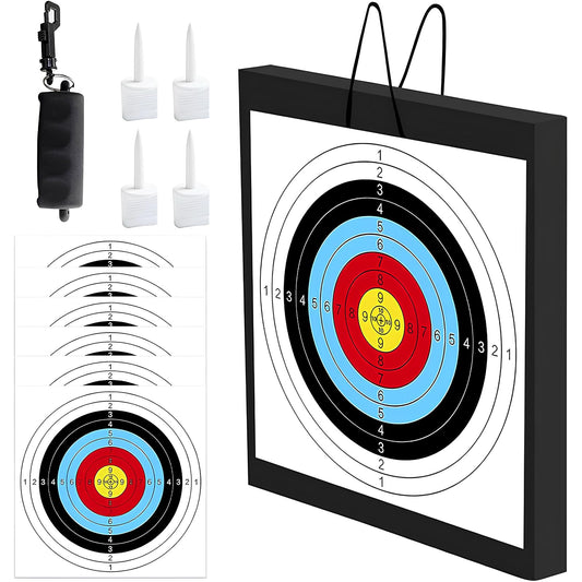 FENJANER 20" Foam Archery Target with Hanging Rope for Backyard Shooting