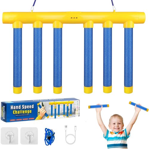 LFMUDNE Catching Sticks Games,Falling Sticks Catching Game Toy,Hand Eye Coordination Reaction Training Toy,Adjustable 3 Speed Reaction Training Drop Stick Game,Game Stick Reflex Training Gift