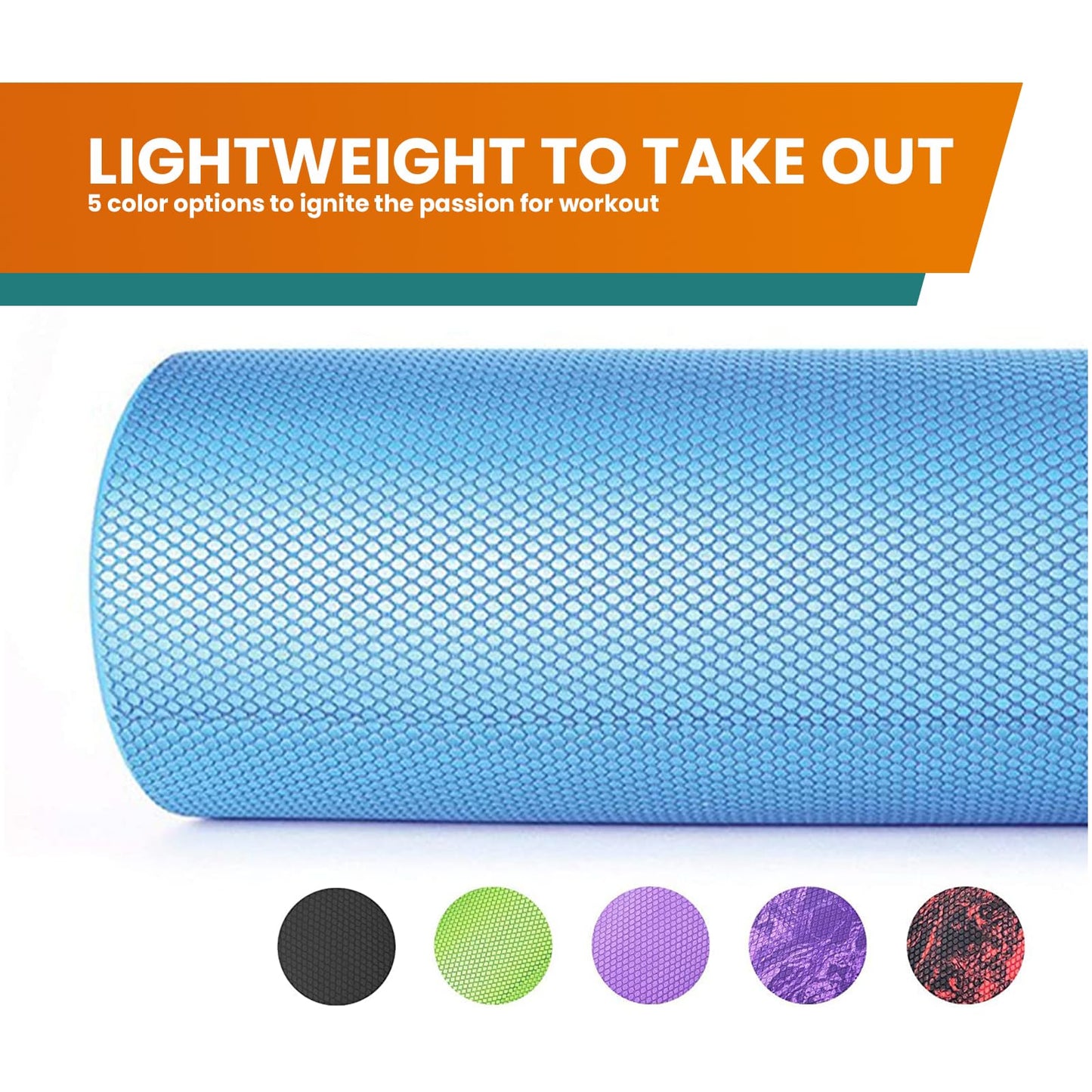 Maximo Fitness Foam Roller - High Density Exercise Roller for Trigger Point Self Massage, Muscle and Back Roller for Fitness, Physical Therapy, Yoga and Pilates, Gym Equipment