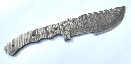 AMJ Crafts 10" Damascus Steel Tracker knife Blank, Tactical, Survival, Camping, DIY, Knife Making kit, outdoor, EDC, Gift Blade