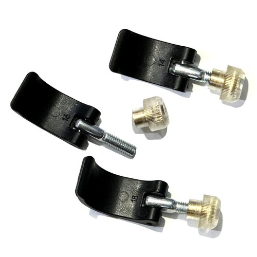 Ultralight Pole clamp with nut Screws & Installation Tool for Trekking Poles - 6 Pack External Lock fits 14mm/16mm/18mm Hiking Poles, Collapsible Walking Stick, wear-Resistant Plastics