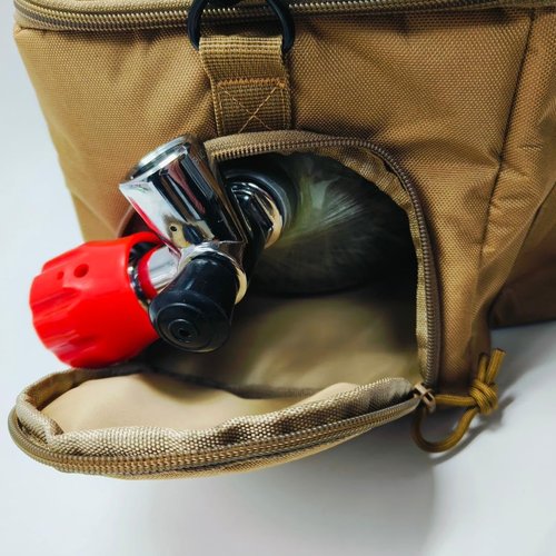 Acecare PCP Air Tank Carry Bag with Pouches Large Size Zipper Backpack for 6.8L/9L/12L Paintball Tank