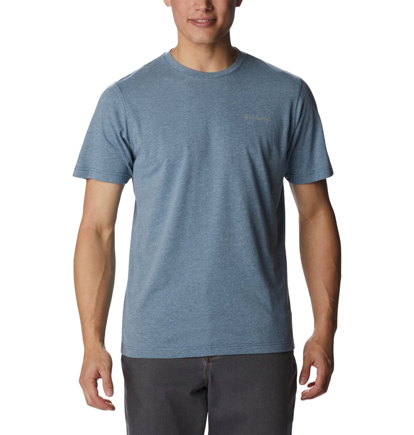 Columbia Men's Thistletown Hills Short Sleeve, Dark Mountain/Sky Blue, 2X Big