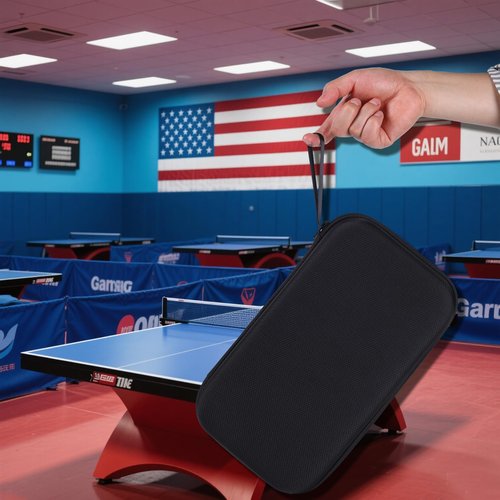 SANXIULY Ping Pong Paddle Case,Table Tennis Racket Case,Carrying Case Fits for 2 Paddles and 4 Balls (Case Only)