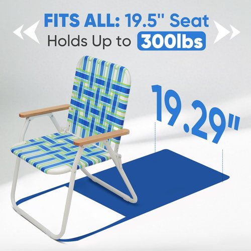 Sekey Camping Chair, Beach Chair for Adults with Highback, Folding Lawn Chair with Webbed Airflow Mesh, Patio Chair with Rust-Proof Coating, Webbed Lawn Chair for Outdoor, Fishing, Backyard