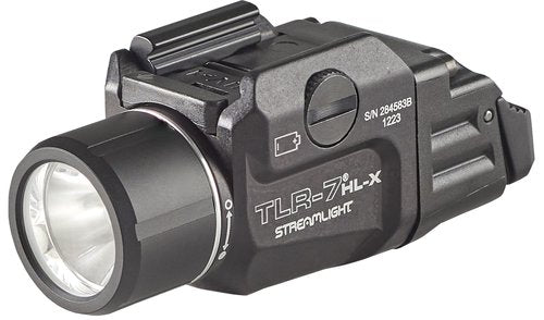 Streamlight 69458 TLR-7 HL-X USB 1000-Lumen Rechargeable Rail Mounted Weapon Light, Includes Interchangeable High and Low Switches, Black