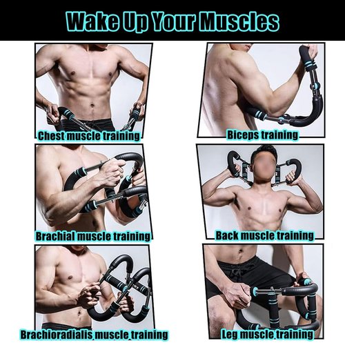 Twister Arm Trainer, 60-110 Lb Adjustable Chest Workout Equipment, Twister Arm Exerciser Shoulder Muscle Training Portable Removable Design for Home Fitness