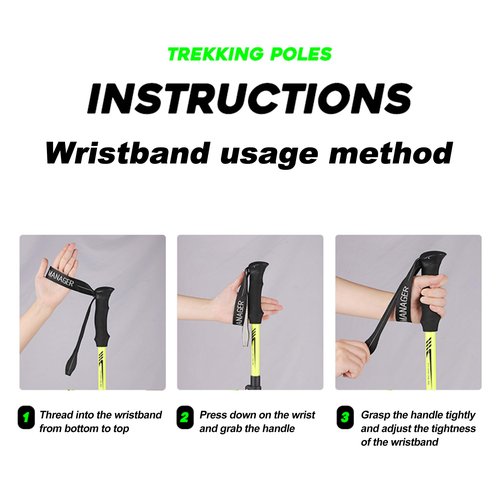 WWJ Collapsible Trekking Hiking Poles - 1 Pc Lightweight Adjustable Folding Walking Sticks for Hiking & Trekking (7075 Aluminum Alloy, Quick Lock System) Pole - for Men & Women Adults