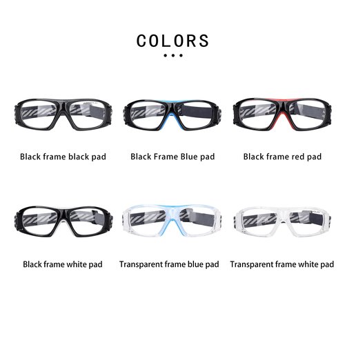 SooGree Sport Goggles Basketball Soccer Football Sports Protective Eyewear Eye Safety Glasses Men Women Racquetball Goggles Lens Replaceable (Transparent Frame Clear Pad)