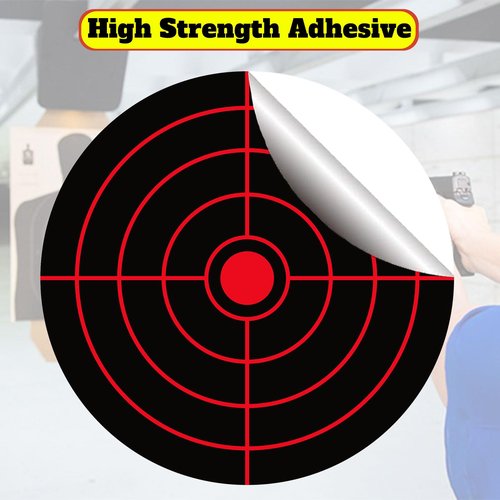LikeLety 6 Inch 100 Pack Splatter Targets, Adhesive Shooting Target Stickers with Yellow Effect for BB Gun, Pellet Gun, Airsoft, Pistol, Rifle Shooting Practice, Round A