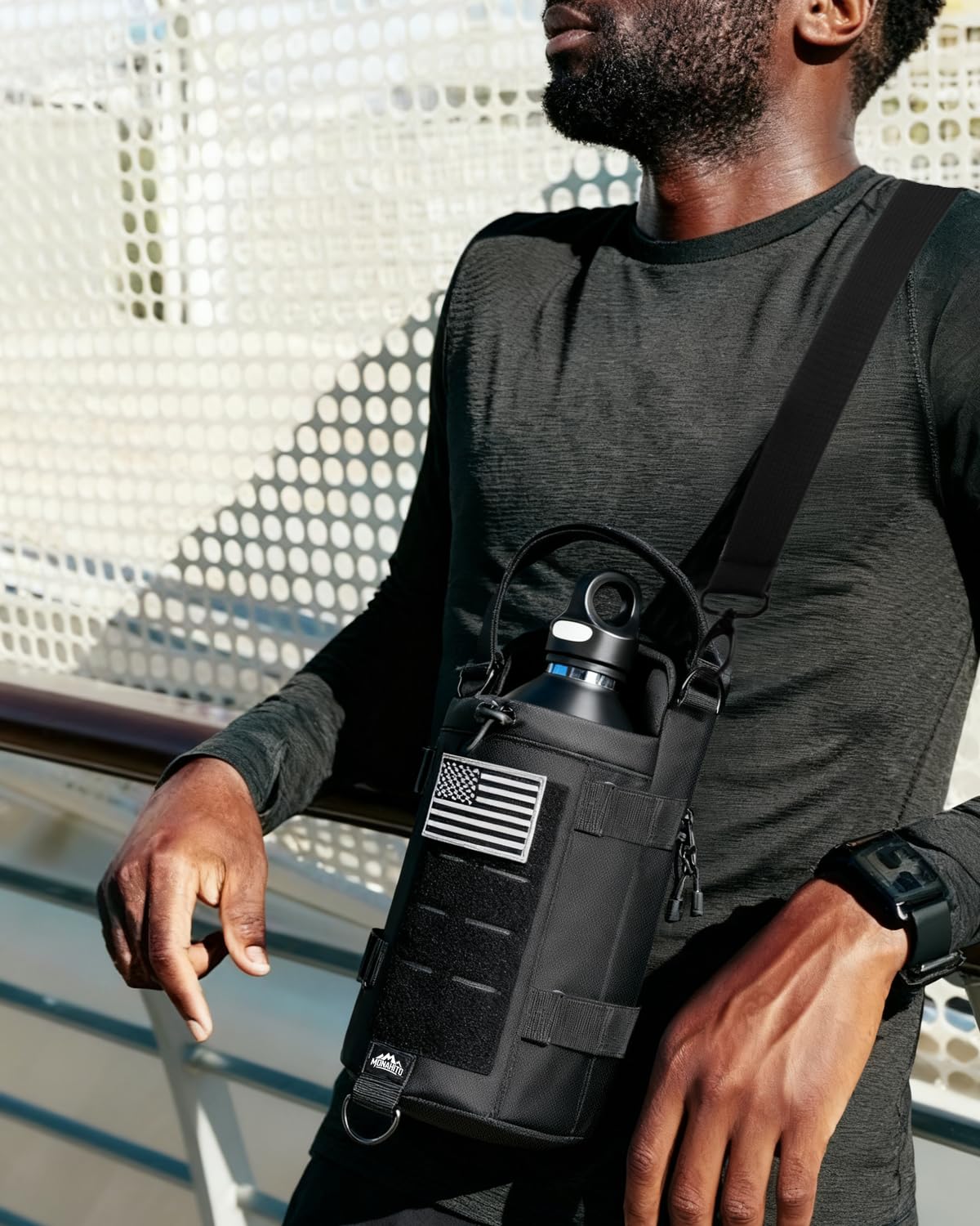 MONAHITO Magnetic Gym Bag for Men - Water Bottle Carrier Holder Bag