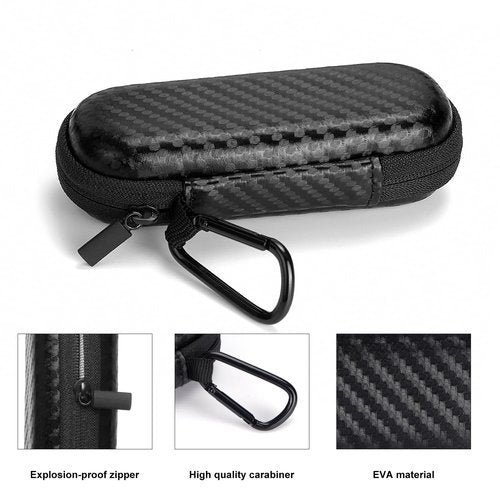 Glamgen Case for Kardiamobile EKG Monitor, Compatible with Kardia Mobile EKG Heart Monitor, Hard Travel Box for Alivecor Kardiamobile 6L & 6L Max, Pill Box and Carabiner Clip Included