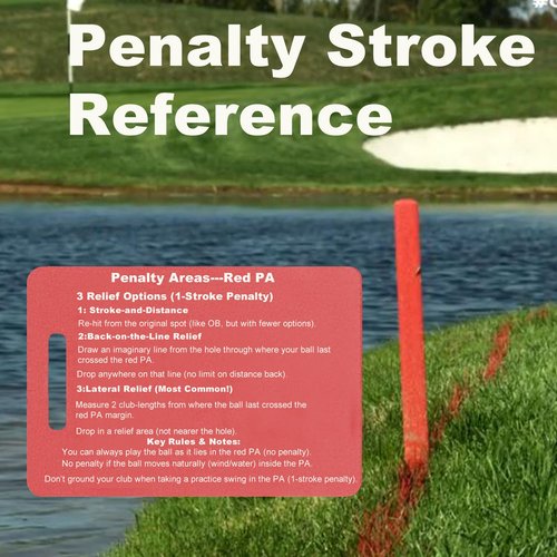 WIGERLON Golf Rules Cards for Golf Bag，Golf Rules Quick Reference 2024-2025，Usga Rules of Golf 2025 Pocket Size，Golf Gift for Beginner Golfers and Seasoned Golfers