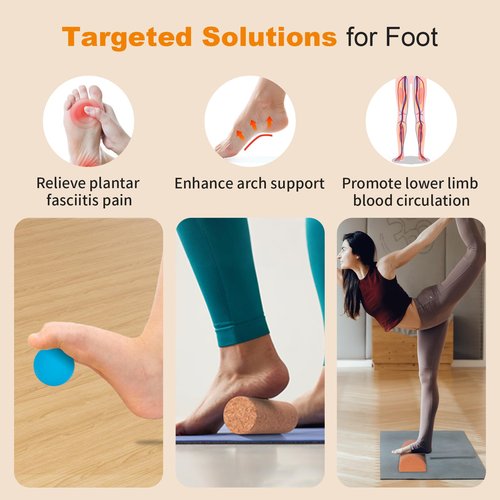 Craftspire Cork Balance Board Ankle Stability Trainer, Textured Natural Cork Foot Strengthener for Mobility Support and Fall Protection, Balance Board for Foot Function