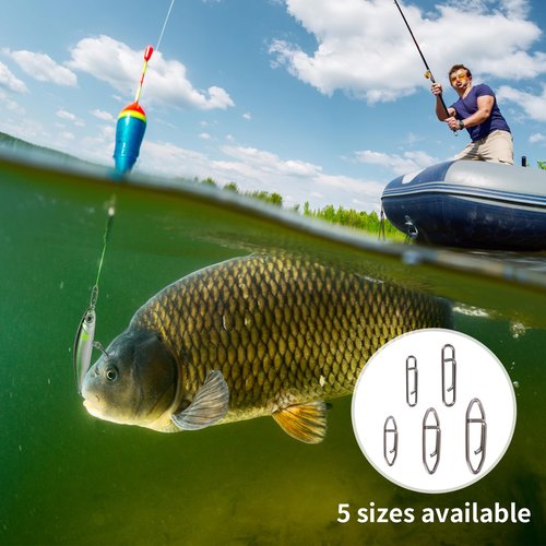 330pcs Speed Clips for Fishing Lures, Fishing Clips Quick Change Topwater Speed Clips for Freshwater Saltwater Crankbait Popper Lures Fast Link Snap Connector