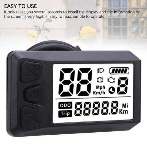 Universal Electric Cycle LCD Display Conversion Kit Control Panel with ABS Material 24 to 52V Voltage for 01 02 HD Lightweight Easy to Operate