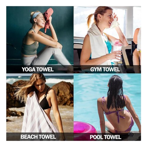 Beach Towel Microfiber Travel & Gym & Camping Towel Oversized. Quick Dry - Super Absorbent 30"*60"-Grey