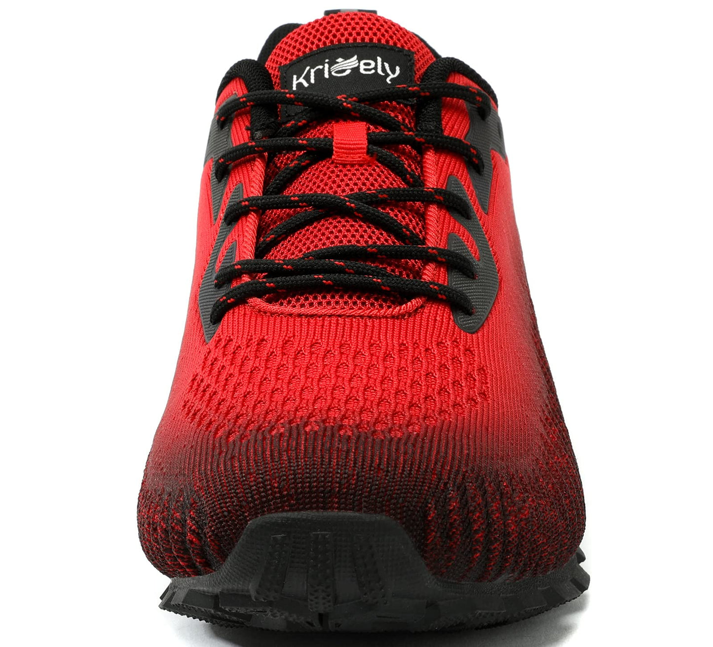 ikunka Men's Fashion Sneakers Lightweight Breathable Walking Shoes Tennis Cross Training Shoe Non Slip Trail Running Shoes（Black Red 13）
