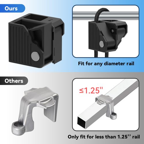 Boat Fender Clips 6 Pack, Adjustable Durable Pontoon Boat Bumper Clips Dock Bumper Buoy Hanger Holder, Easy to Install Quick Release Lock Fit for Any Boat Pontoon Rail