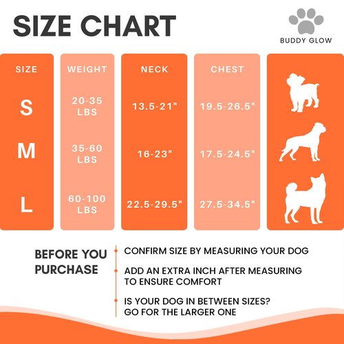 Buddy Glow Reflective Dog Vest: Hi-Visibility Safety Gear for Outdoors. Safeguard Your Dog with Easy to wear Adjustable Reflective Vest (Small)
