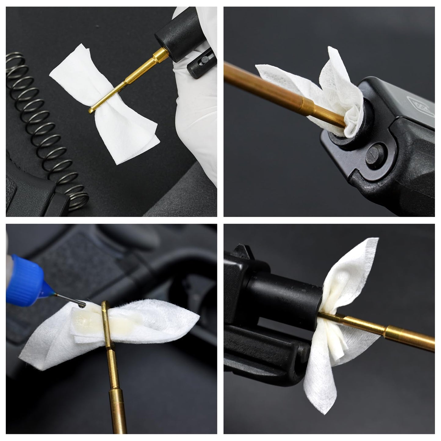 1200pc Gun Cleaning Supplies - 600PCS Gun Cleaning Patches and 600PCS Gun Cleaning Swabs, 6-inch Pointed Gun Swabs, 2" Lint Free Patches - Fit Most Calibers Cleaning Kit Supplies