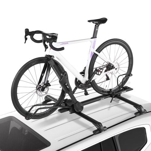 VEVOR Roof Bike Rack, 33 lbs Capacity, Foldable Upright Roof Mount Bicycle Rack with Locking Systems & Adjustable Arm for T-Slot Crossbars, Upright Rooftop Bike Rack 1 Bike Carrier for Car SUV, Black