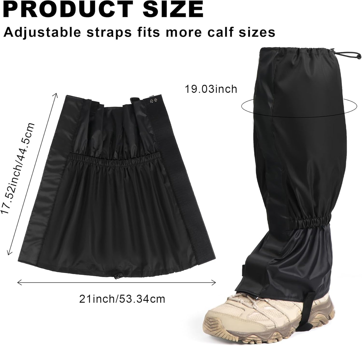 2 PCS Waterproof Lawn Care Leg Gaiters,Garden Trimming Leg Chaps,Weed Eating Leg Protectors