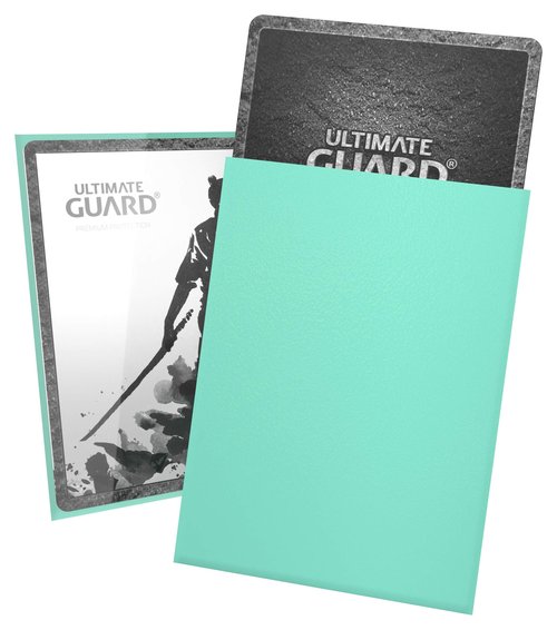 Ultimate Guard Katana Card Sleeves: 100 Standard Size TCG Sleeves, 66 x 91mm, Turquoise Back, Tournament Quality, No PVC & Acid-Free, High Clarity